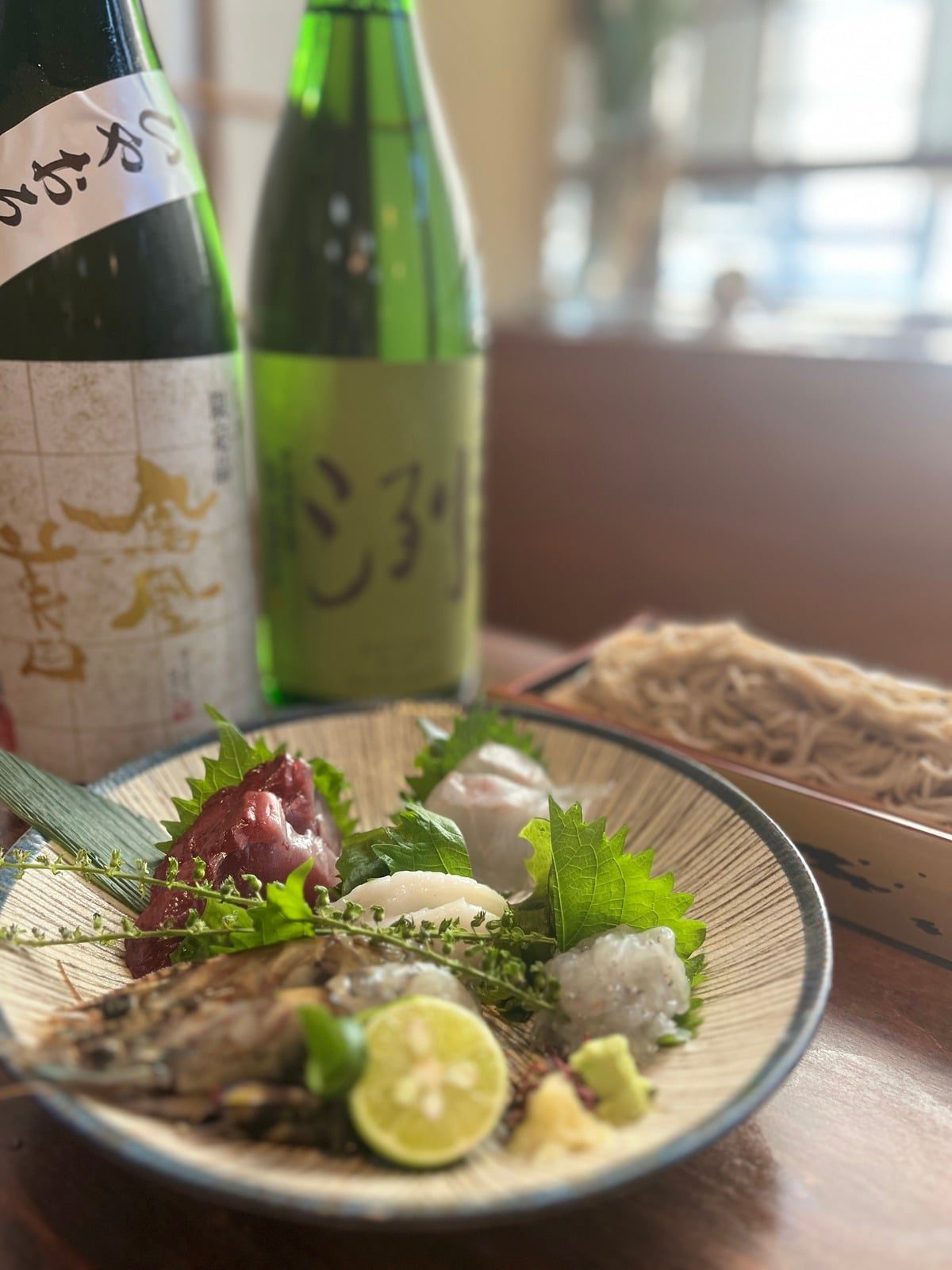 刺身と日本酒